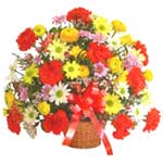 karisik renkli çiçek sepet   Iğdır 14 kasım hediye çiçek yolla 
