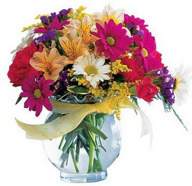  Iğdır Enginalan uluslararası çiçek gönderme  cam yada mika içerisinde karisik mevsim çiçekleri