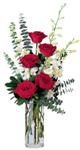  Iğdır Karakuyu çiçek online çiçek siparişi  cam yada mika vazoda 5 adet kirmizi gül